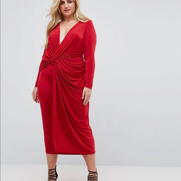 Gorgeous ASOS Red Maxi Dress one new on worn once - Picture 1 of 5